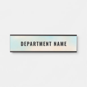 Trendy Gradient Simple Department Name Door Sign Türschild