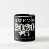 Trendy Graduate Class of 2020 Cap Zweifarbige Tasse (Mittel)