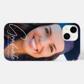 Trendy Graduate Foto White Script Abschluss Case-Mate iPhone Hülle (Rückseite (Horizontal))