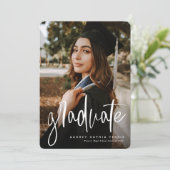 Trendy Graduate Green ein Foto Ankündigung (Stehend Vorderseite)