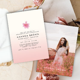 Trendy Graduation Party 2025 Elegant Floral Einladung