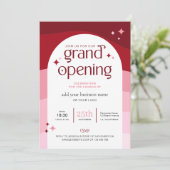Trendy Grand Opening Arch Minimal Business-Logo Einladung (Stehend Vorderseite)