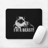 Trendy Graphic Cat Briefmarke Ich bin ein Biest Mousepad (Mit Mouse)