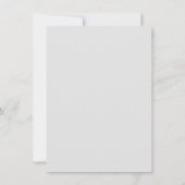 Trendy Grau/Weiß Mit Monogramm Flat Note Card Einladung (Rückseite)