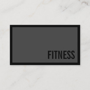 Trendy Graue Fitness-Sport-Visitenkarte Visitenkarte