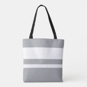 Trendy Gray and White Strip Tasche (Rückseite)