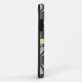 Trendy Gray and Yellow Floral Case-Mate iPhone Hülle (Hinten/Rechts)