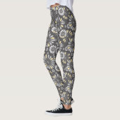 Trendy Gray and Yellow Floral Leggings (Links)