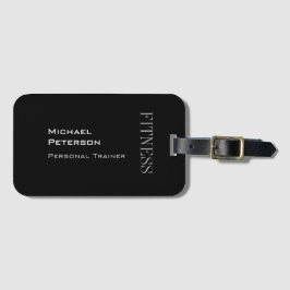Trendy Gray Black Fitness - Name Gepäckanhänger