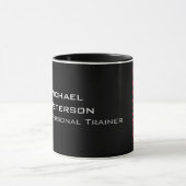 Trendy Gray Black Fitness - Name Tasse (Zentrum)