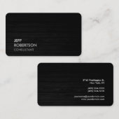 Trendy Gray Black Wood Attraktiv Schlicht Chic Visitenkarte (Vorne/Hinten)