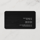 Trendy Gray Black Wood Attraktiv Schlicht Chic Visitenkarte (Rückseite)