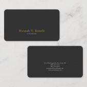 Trendy Gray Blue Schlicht Creative Modern Visitenkarte (Vorne/Hinten)