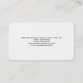 Trendy Gray Blue White Einzigartig kreativ Visitenkarte (Rückseite)