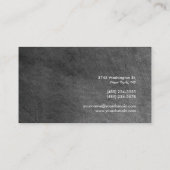 Trendy Gray Chalkboard Attraktive Visitenkarte (Rückseite)