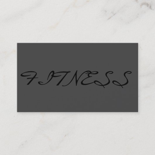 Trendy Gray Fitness Sport Business Card Visitenkarte (Vorderseite)
