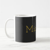Trendy Gray Gold Schlicht Creative Modern Kaffeetasse (Links)