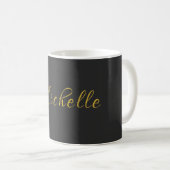 Trendy Gray Gold Schlicht Creative Modern Kaffeetasse (VorderseiteRechts)