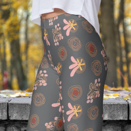 Trendy Gray Pattern Leggings