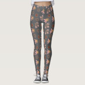 Trendy Gray Pattern Leggings (Vorderseite)