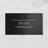 Trendy Gray Pattern Monogram Visitenkarte (Rückseite)