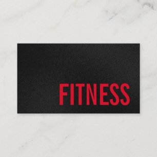 Trendy Gray Red Personal Fitness Trainer Sports Visitenkarte