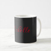 Trendy Gray Red Schlicht Creative Modern Minimalis Kaffeetasse (VorderseiteRechts)