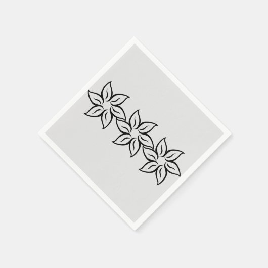 Trendy Gray Silver Modernes Design Serviette (Ecke)