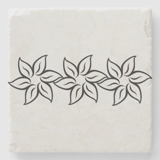 Trendy Gray Silver Modernes Design Steinuntersetzer (Vorderseite)