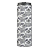 Trendy Gray Sloths Doodle Thermosbecher (Rückseite)