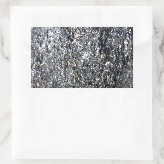 Trendy Gray Stone Rechteckiger Aufkleber (Tasche)