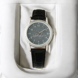 Trendy Gray Stylish Monogram Initial and Name Armbanduhr