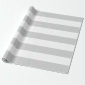Trendy Gray und White Stripes Geschenkpapier (Ungerollt)