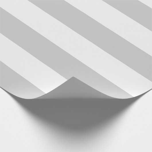 Trendy Gray und White Stripes Geschenkpapier (Ecke)