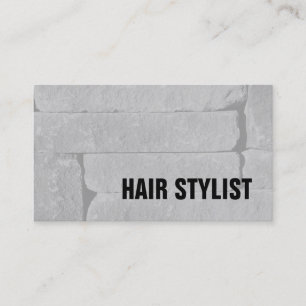 Trendy Gray Wall Modern Hair Stylist Visitenkarte
