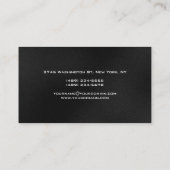 Trendy Gray White Riege Letters Business Card Visitenkarte (Rückseite)