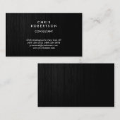 Trendy Gray Wood Effect Muster Business Card Visitenkarte (Vorne/Hinten)