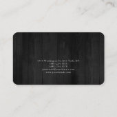 Trendy Gray Wood Gold Blue Schlicht Creative Moder Visitenkarte (Rückseite)