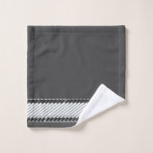 Trendy Gray Z Badhandtuch Set (Waschlappen)
