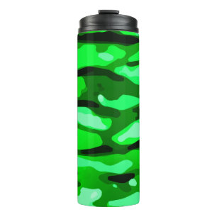Trendy Green Abstrakt Pattern Thermosbecher