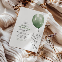 Trendy Green Balloon 50. Geburtstag