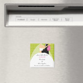 Trendy Green Bridge & Groom speichern das Date Mag Magnet (In Situ (Geschirrspüler))