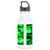 Trendy Green Camouflage Pattern Edelstahlflasche (Rückseite)