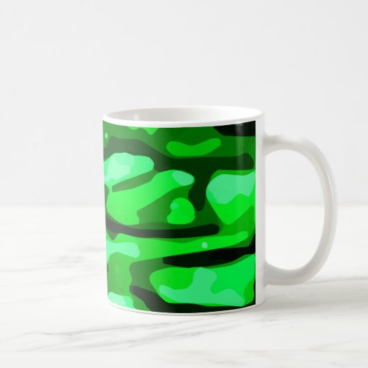 Trendy Green Camouflage Pattern Kaffeetasse (Rechts)
