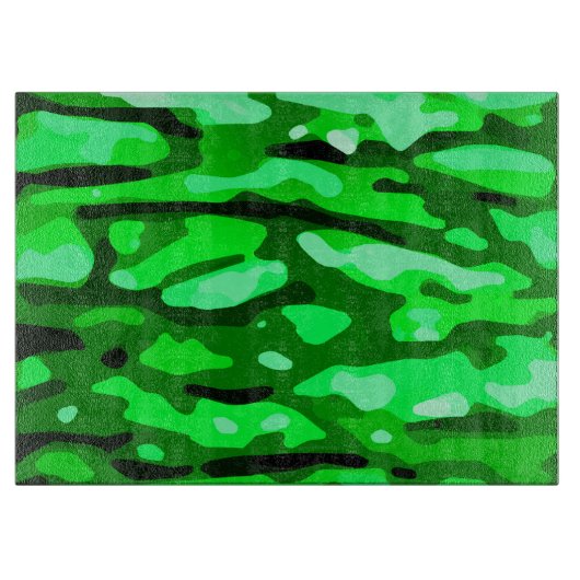 Trendy Green Camouflage Pattern Schneidebrett (Vorderseite)