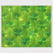 Trendy Green Clover 4 Lists Geschenkpapier (Flach)