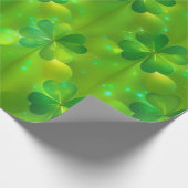 Trendy Green Clover 4 Lists Geschenkpapier (Ecke)