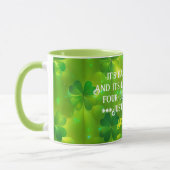 Trendy Green Clover 4 Lists Tasse (Links)