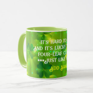 Trendy Green Clover 4 Lists Tasse