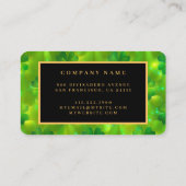 Trendy Green Clover 4 Lists Visitenkarte (Rückseite)